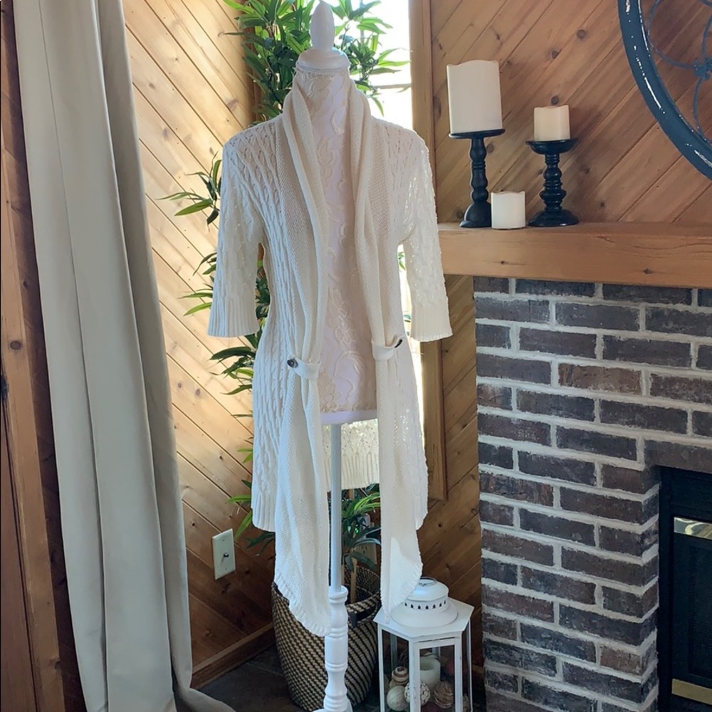Gorgeous Cream Shawl Neck Cardigan